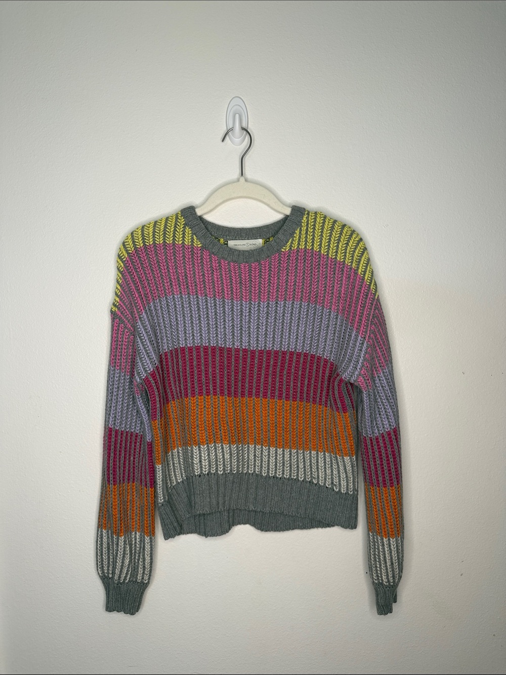Treasure & Bond Multicolor Striped Crewneck Sweater - Women